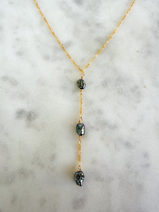 Keshi Lariat Necklace