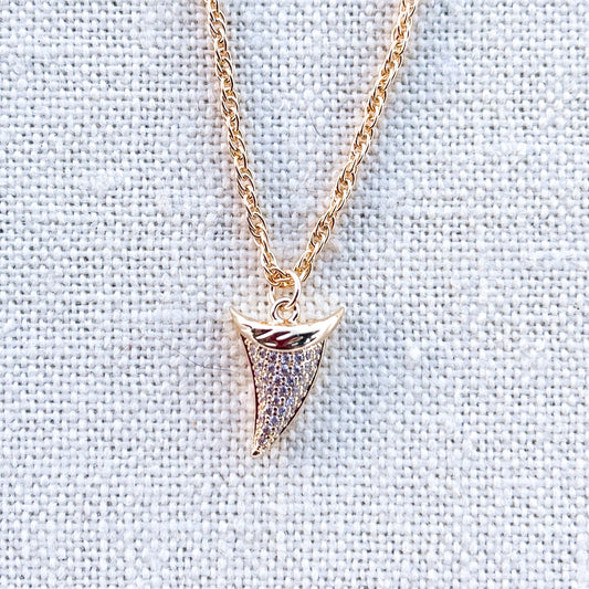 Cz Shark Tooth Necklace