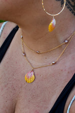 Sunrise Shell Keshi Necklace