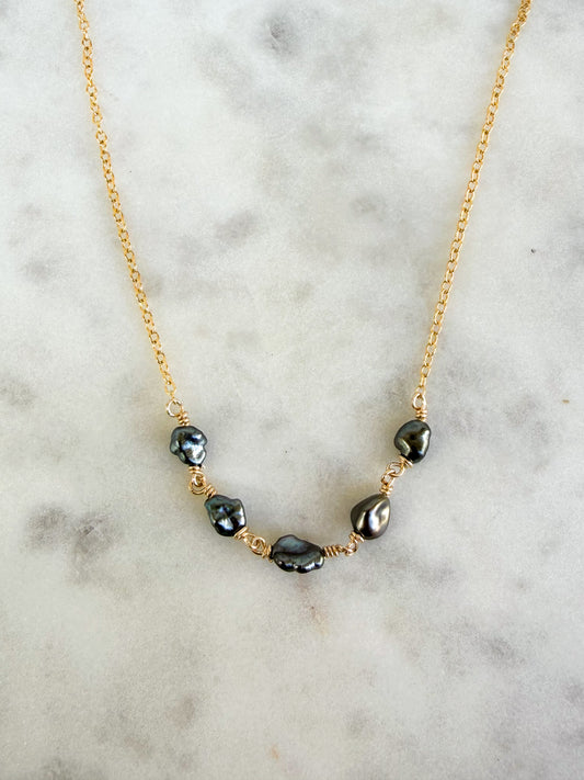 Keshi Cluster Necklace