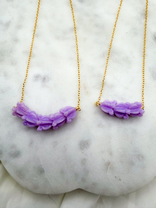 Purple Pua Kalaulani Necklace