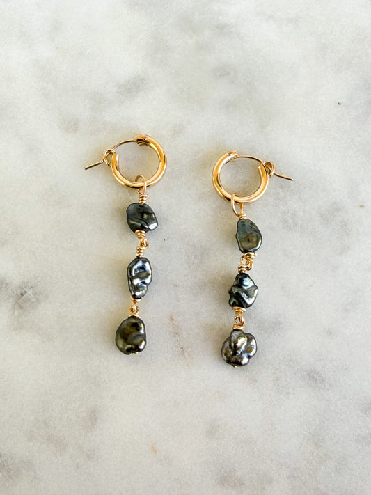 Keshi Drop Ear Huggers