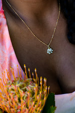 CZ Paw Print Charm Necklace