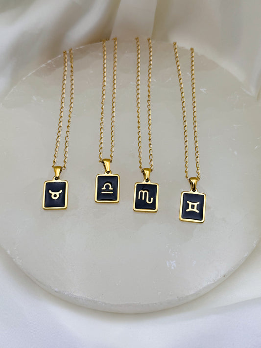 Black Zodiac Necklace