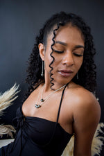 Sterling Silver Floating Peacock Tahitian Pearl Necklace