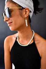 Sterling Silver Long Pikake Bar Earrings