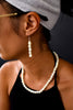 Sterling Silver Long Pikake Bar Earrings