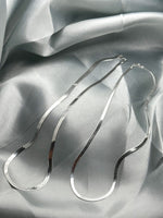 Sterling Silver Thin Herringbone Necklace