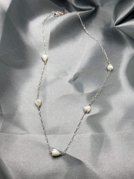 Sterling Silver Long Pikake Necklace