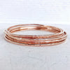 Rose Gold Hammered Bangles