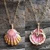 Custom Heart Prong Sunrise Shell Necklace