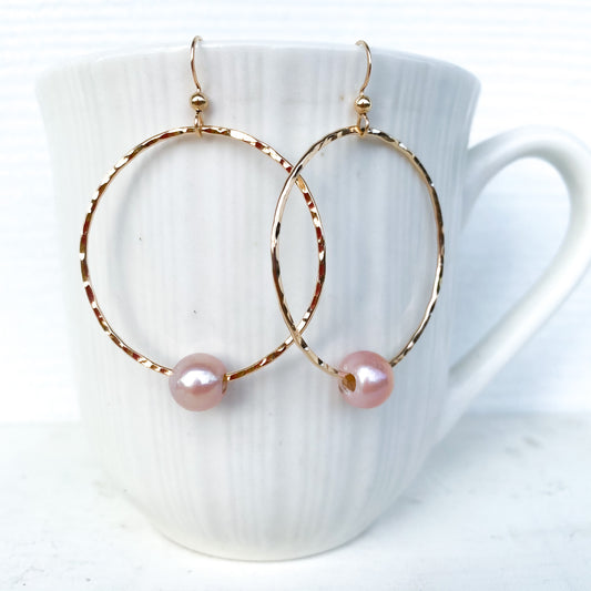 Edison Pearl Hoop Earrings