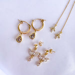 Lotus Cz Stud Earrings