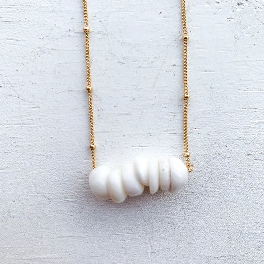 Puka Shell Bar Necklace
