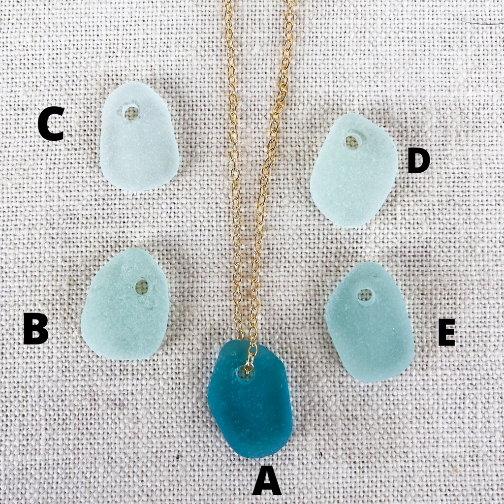 Sea online glass necklace