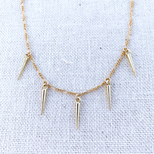 Gold Spike Necklace