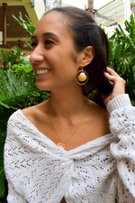 Sunrise Shell Hoop Earrings