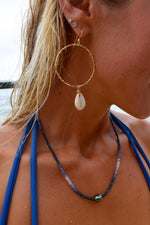 XL Cowrie Hoop Earrings