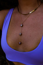 Triple Edison Drop Necklace