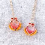 Custom Heart Prong Sunrise Shell Necklace