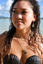 Abalone Monstera Earrings