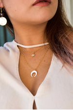 Mop Crescent Necklace