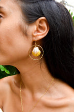 Sunrise Shell Hoop Earrings