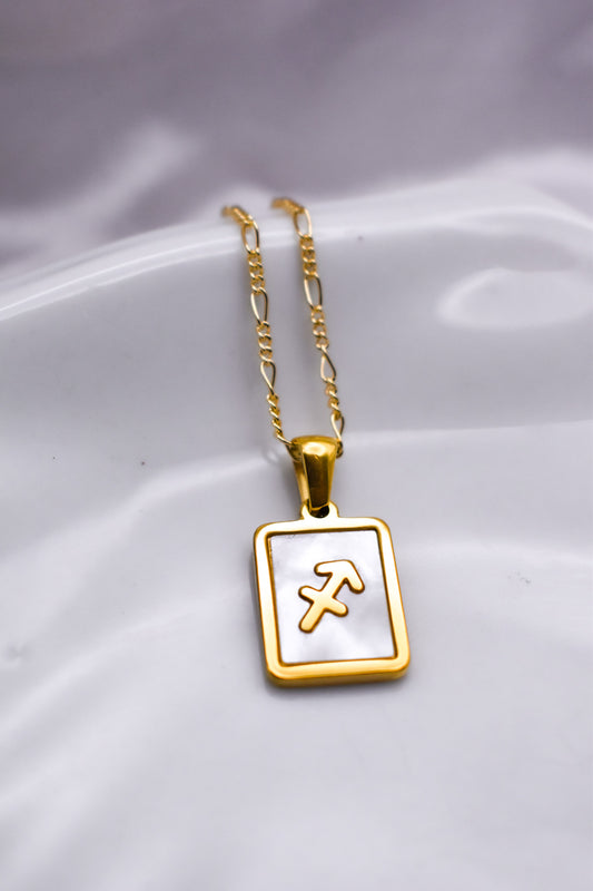 MOP Zodiac Necklace
