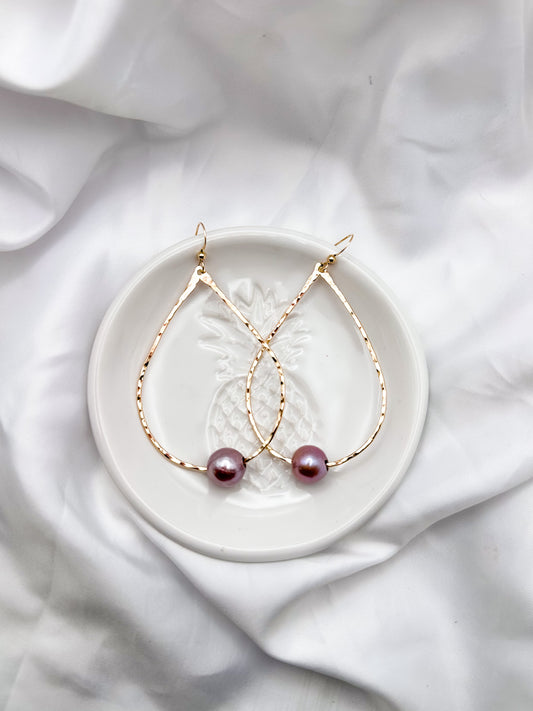 Edison Pearl Tear Drop Earrings