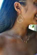 Wave Tear Drop Earrings