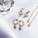 Lotus Cz Stud Earrings