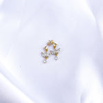 Lotus Cz Stud Earrings