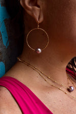 Edison Pearl Hoop Earrings