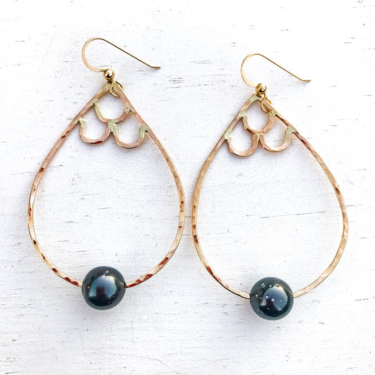 Mermaid Scale Tear Drop Earrings
