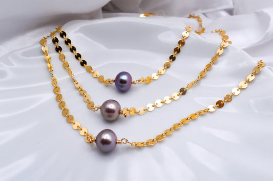 Edison Pearl Coin Chain Necklace