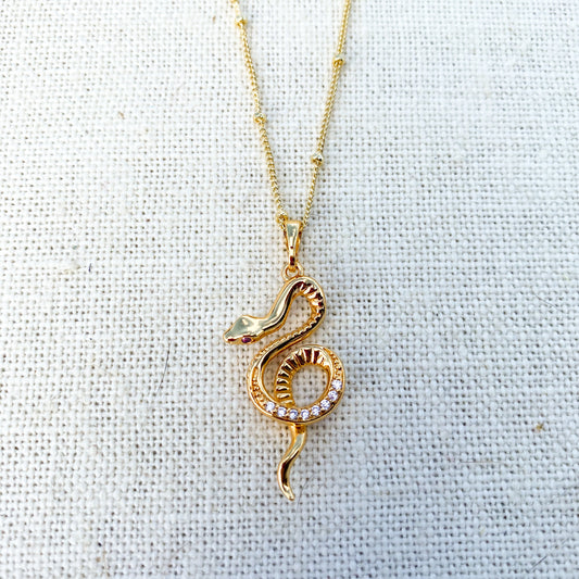 Snake Charm Necklace