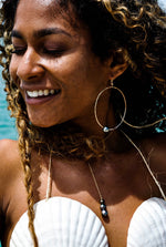 Tahitian Pearl Gold Hoops