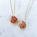 Custom Heart Prong Sunrise Shell Necklace