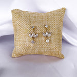 Lotus Cz Stud Earrings