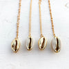 Gold Dipped Cowrie Shell Necklace