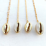 Gold Dipped Cowrie Shell Necklace