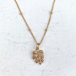 Monstera Necklace
